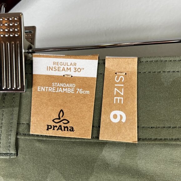 prAna Halle Straight Womens Hiking Pant II Size 6 Reg in Sage Camo Water Repelle - Picture 7 of 10